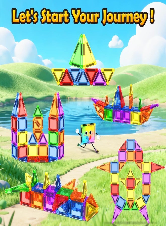 كودو مكعبات مغناطيسية للأطفال الصغار، ألعاب بناء STEM محمولة للأطفال من عمر 3 إلى 8 سنوات، ألعاب خارجية لمرحلة ما قبل المدرسة، ضرورية للفصول الدراسية، هدايا سفر، ألعاب مكعبات مغناطيسية للأولاد والبنات من عمر 3 إلى 8 سنوات - Image 4